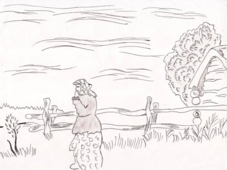 Рисунок к стихотворению Есенина