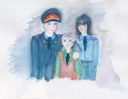 Рисунок на тему Мои родители полицейские