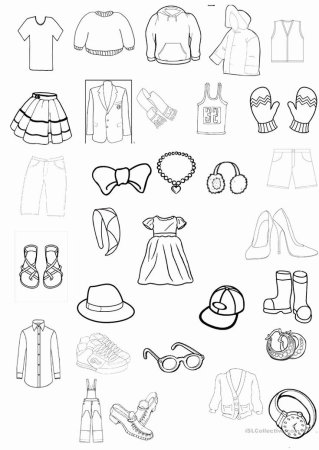 Раскраска одежда для малышей