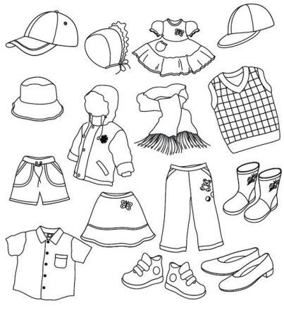 Раскраска одежда