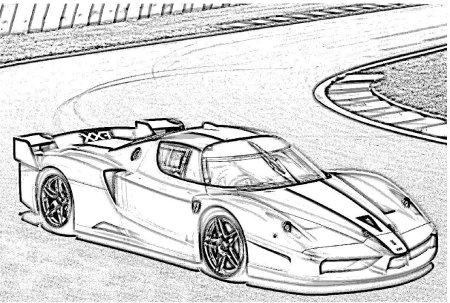 Разукрашки машина Ferrari