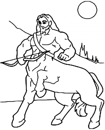 Кентавр раскраска для детей