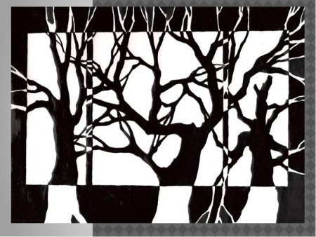 Черно белая композиция