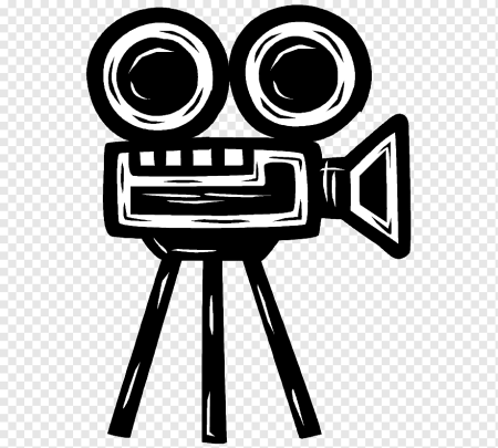 Кинокамера на белом фоне