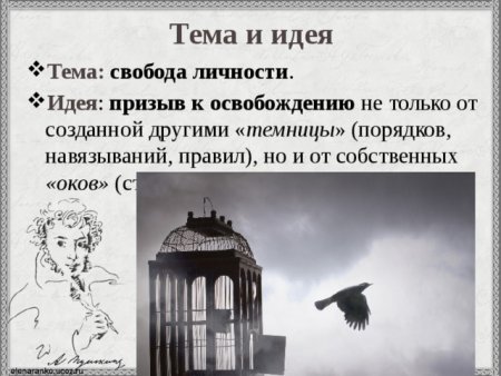 Идея стихотворения узник Пушкин