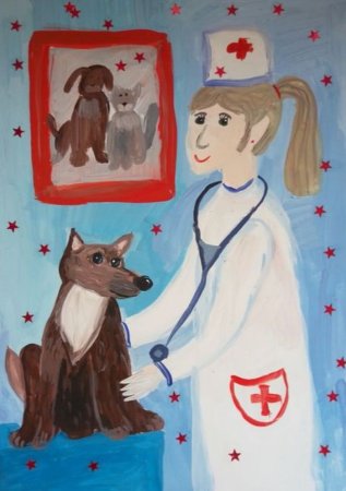 Профессия ветеринар рисунок