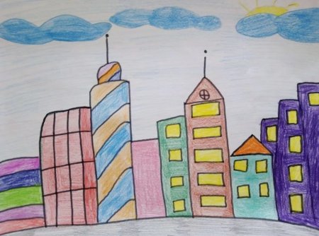 Рисование город