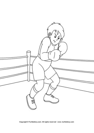 Раскраска боксер