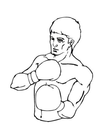 Раскраска боксер
