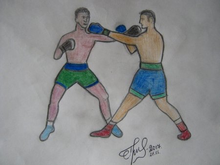 Рисунок боксера детский