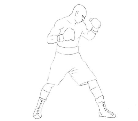 Нарисовать боксера