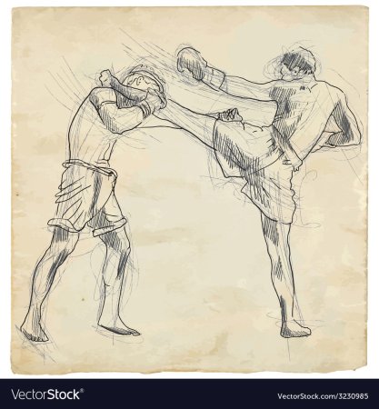 Кикбоксинг карандашом