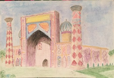 Самарканд медресе Шердор рисунок