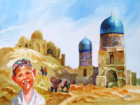 Самарканд Бухар. Узбекистан, Ташкент. Художник