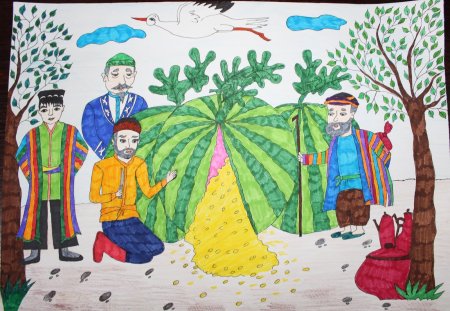 Узбекская народная сказка три арбузных семечка