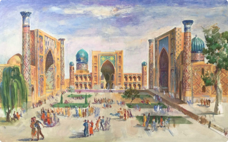 Площадь Регистан в Самарканде