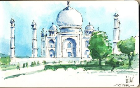 Индия таджмахпл скетчинг
