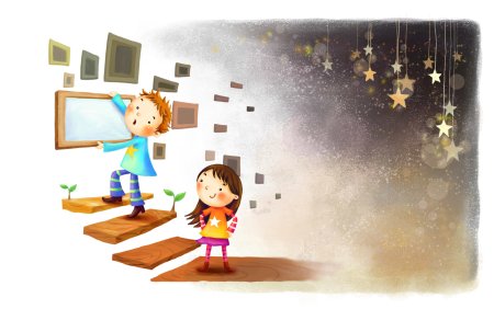 Интересный фон с детьми для презентации