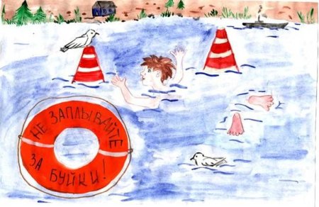 Безопасность на воде рисунок