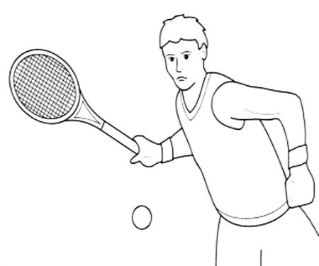 Раскраски спорт теннис