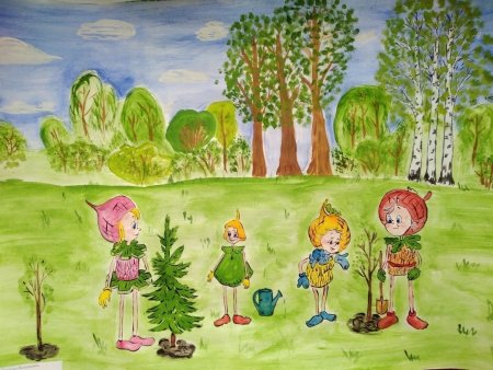 Детские рисунки на тему экология