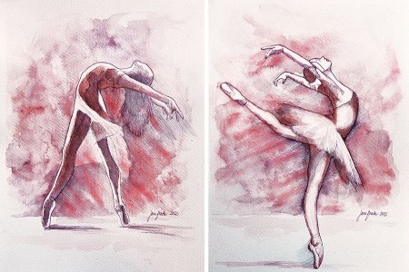Балерина рисунок карандашом
