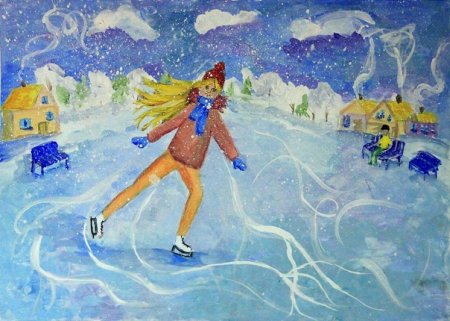 Рисование на катке