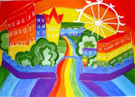 Рисунок на тему город будущего