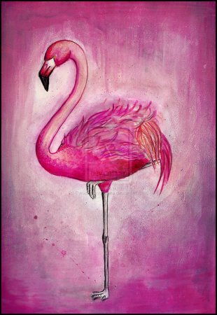 Фламинго для срисовки