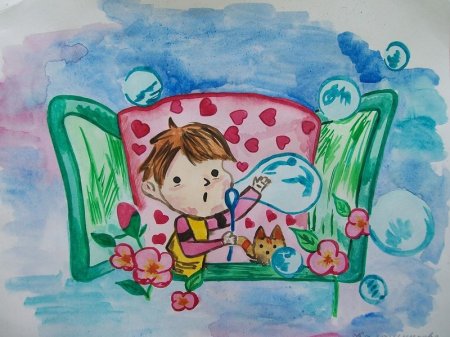 Рисунок на тему детство