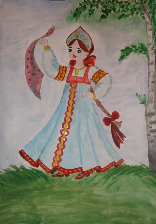 Рисование образа русской красавицы