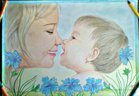 Рисунок мамины глаза