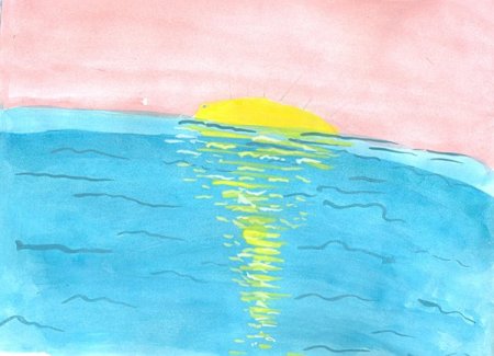 Рисование моря для детей