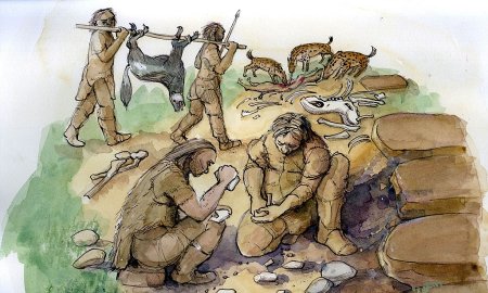 Рисунок на тему первобытные люди