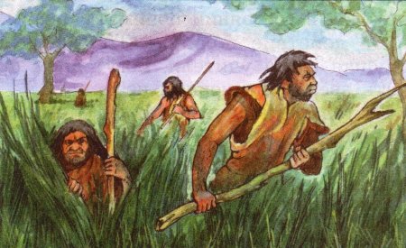 Первобытный человек раскраска для детей