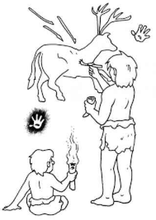 Рисунок древнего человека поэтапно