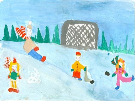 Зимний пейзаж для детей