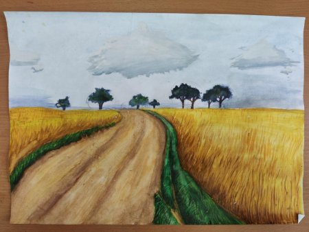 Рисование на тему родной край