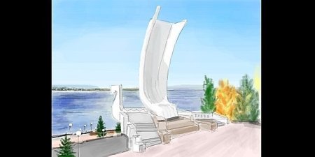 Самара набережная Ладья живопись
