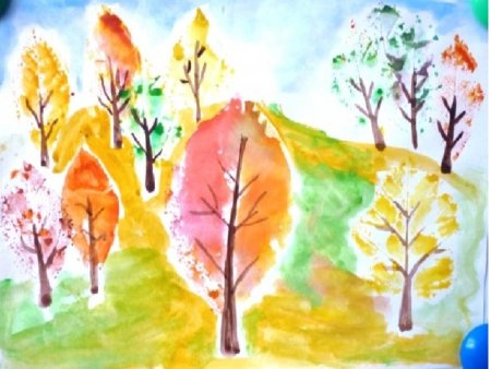 Рисунок красота осени в детский сад