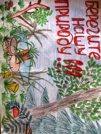 Плакат берегите растения