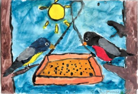 Покорми птиц зимой для дошкольников