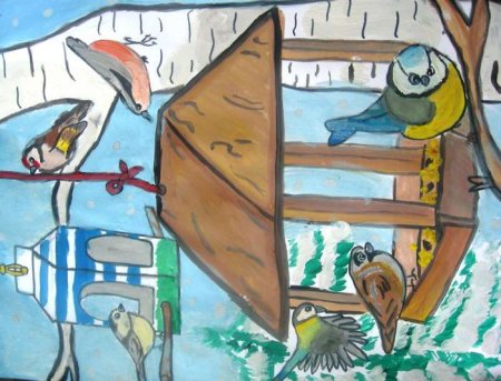 Рисунок на тему Мои пернатые друзья