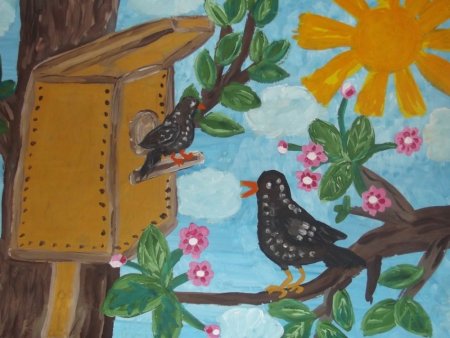 Птицы наши друзья рисунки