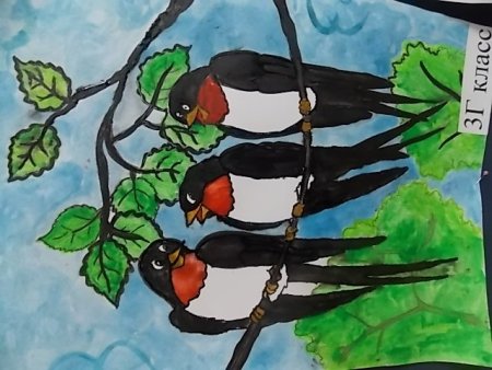 Рисунок на тему птицы