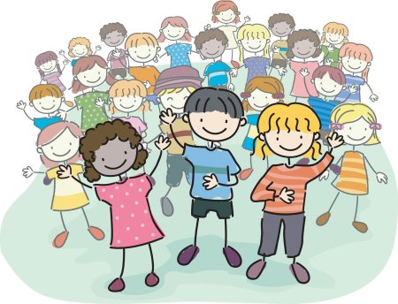 Мультяшная толпа