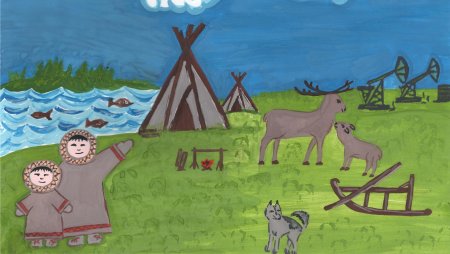 Рисунок на тему моя Югра