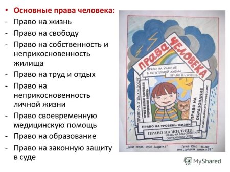 Плакат на тему права и свободы человека