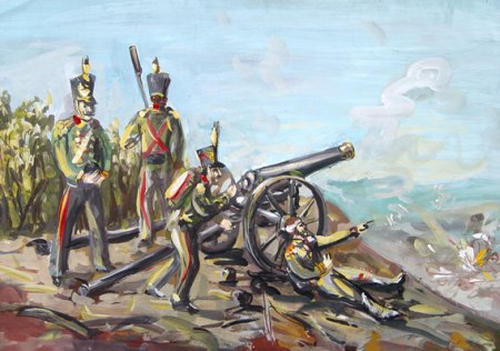 Детские рисунки Бородинское сражение 1812 года
