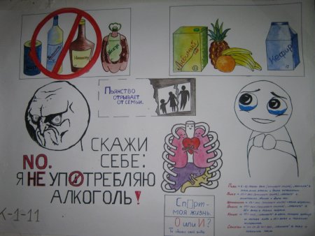 Плакат на тему против алкоголя